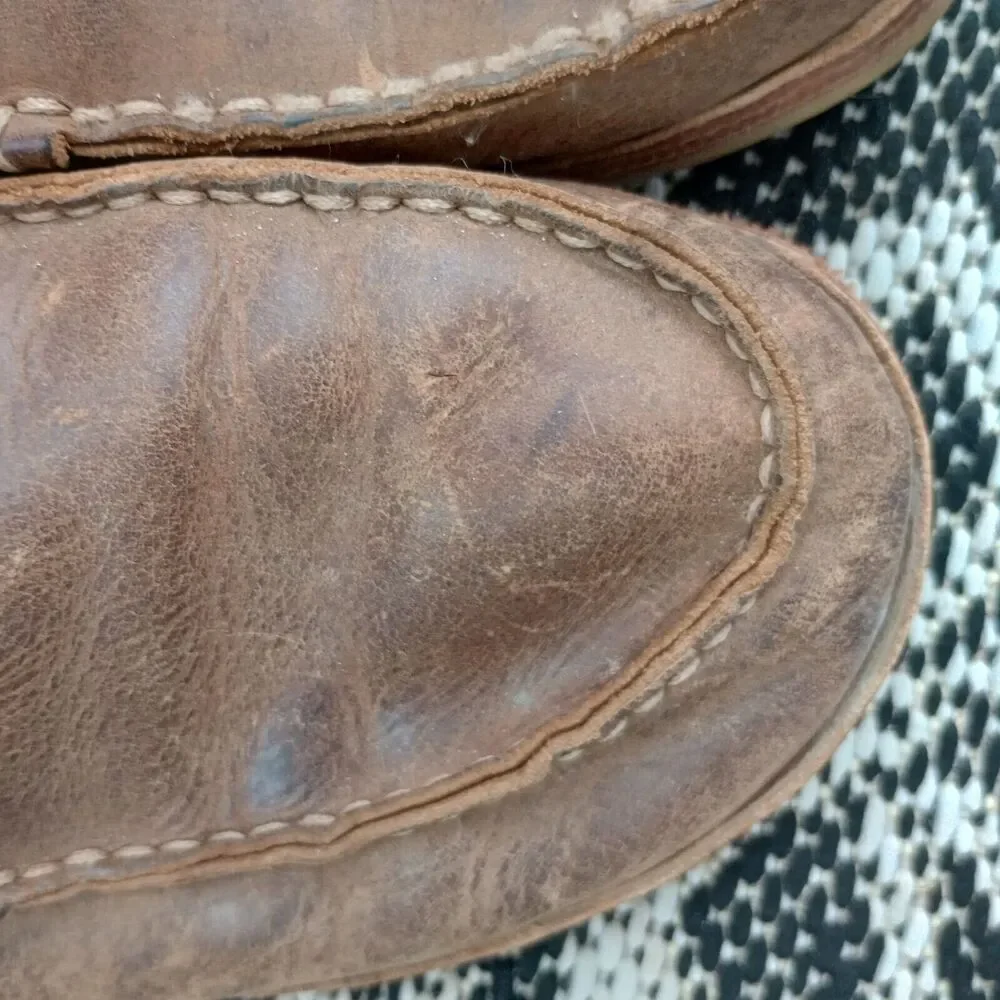 Mens OluKai Moloa 10128-2733 Slipper Brown Leather‎ Sz M10